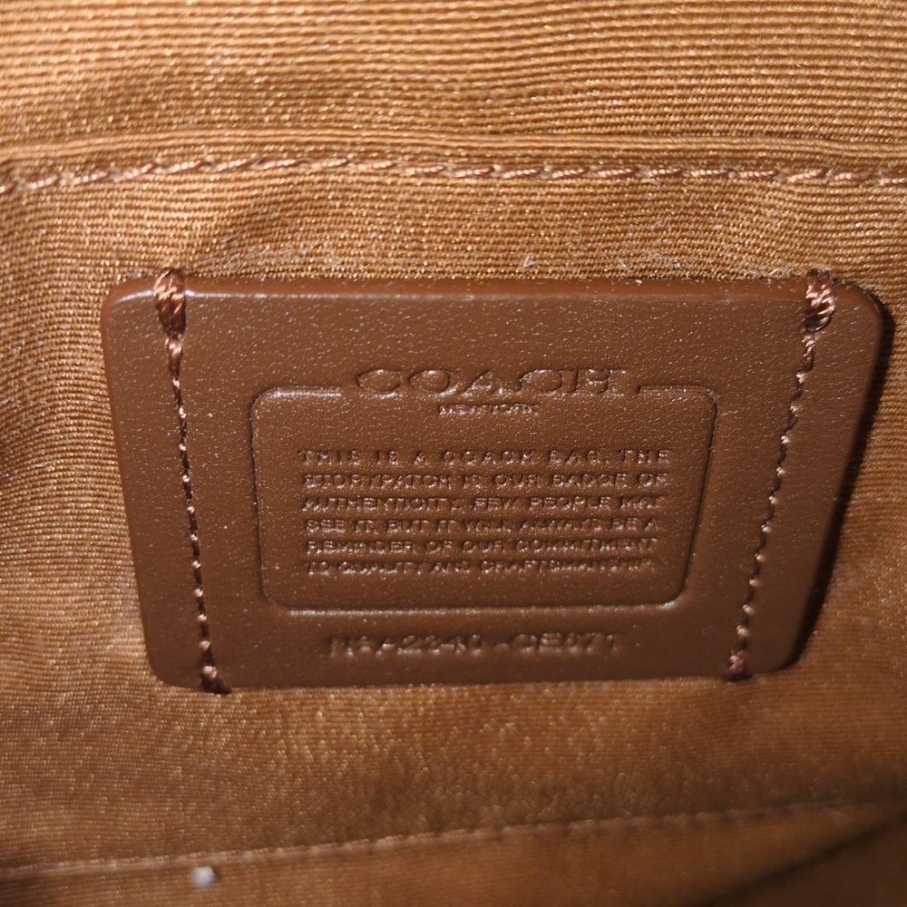 Coach NWOT Papaya Orange Leather Mini Rowan File Crossbody Bag Purse - Picture 11 of 17